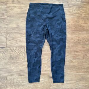 Lululemon Tight 14 Wunder Train High-Rise 25" Heritage 365 Camo Deep Coal Multi
